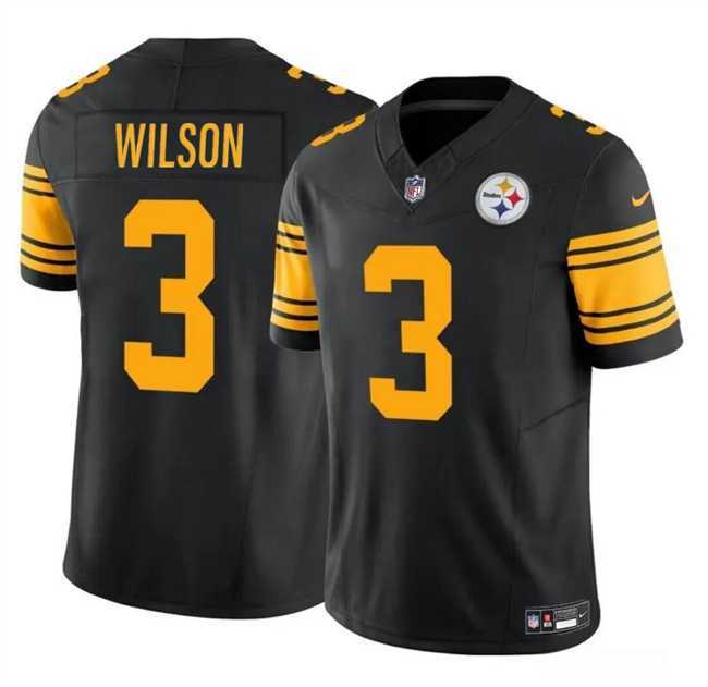 Men & Women & Youth Pittsburgh Steelers #3 Russell Wilson Black 2024 F.U.S.E.Color Rush Limited Jersey,We sell and wholesale Men & Women & Youth Pittsburgh Steelers #3 Russell Wilson Black 2024 F.U.S.E.Color Rush Limited Jersey on line form chian!